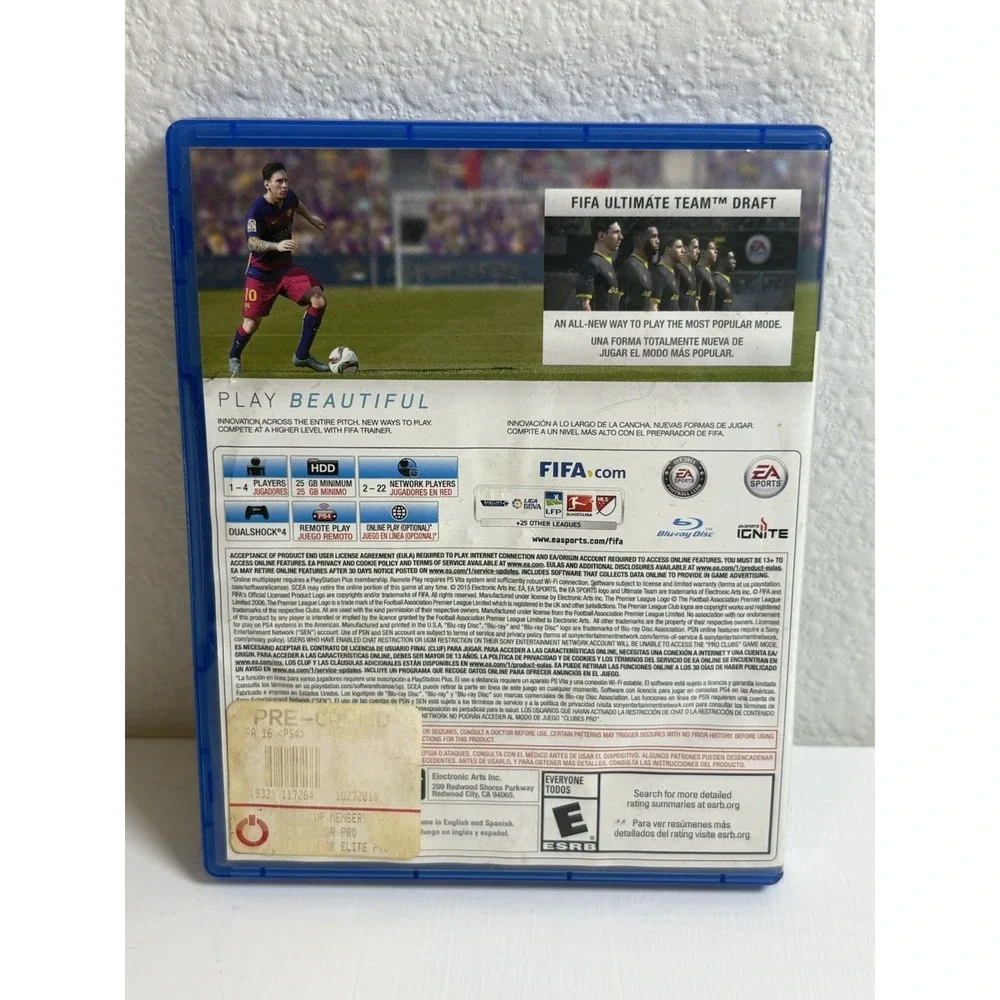 FIFA 16 Sony PlayStation 4 PS4 Complete CIB EA Sports Soccer Game